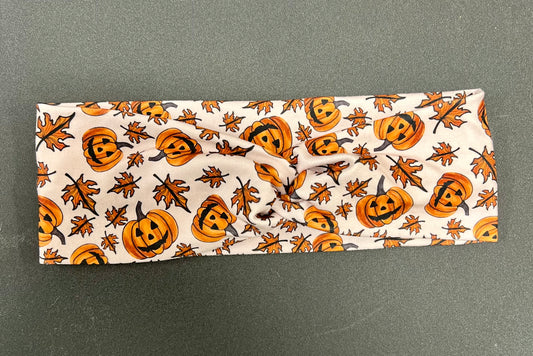 Watercolor Pumpkin Headband